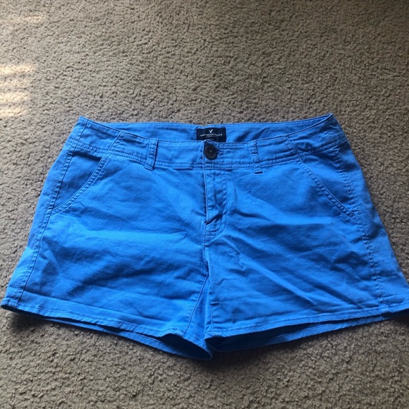 American Eagle Outfitters Pants - American Eagle cargo blue shortie shorts 8